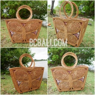 natural grass ata rattan butterfly style women handbag full handmade